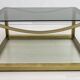 Table basse en laiton de style italien moderne du milieu du siècle, Luciano Frigerio, 1970