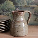 Vintage handcrafted pyrite stoneware pitcher vase