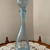 Blue carafe blown glass Biot