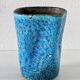 vase bleu glaciers emaux d'Annecy France 1960