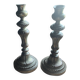 2 antique silver candlesticks
