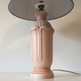 Pink ceramic lamp patinated way