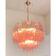 Contemporary Scenographic Pink “Tronchi” Murano Glass Chandelier