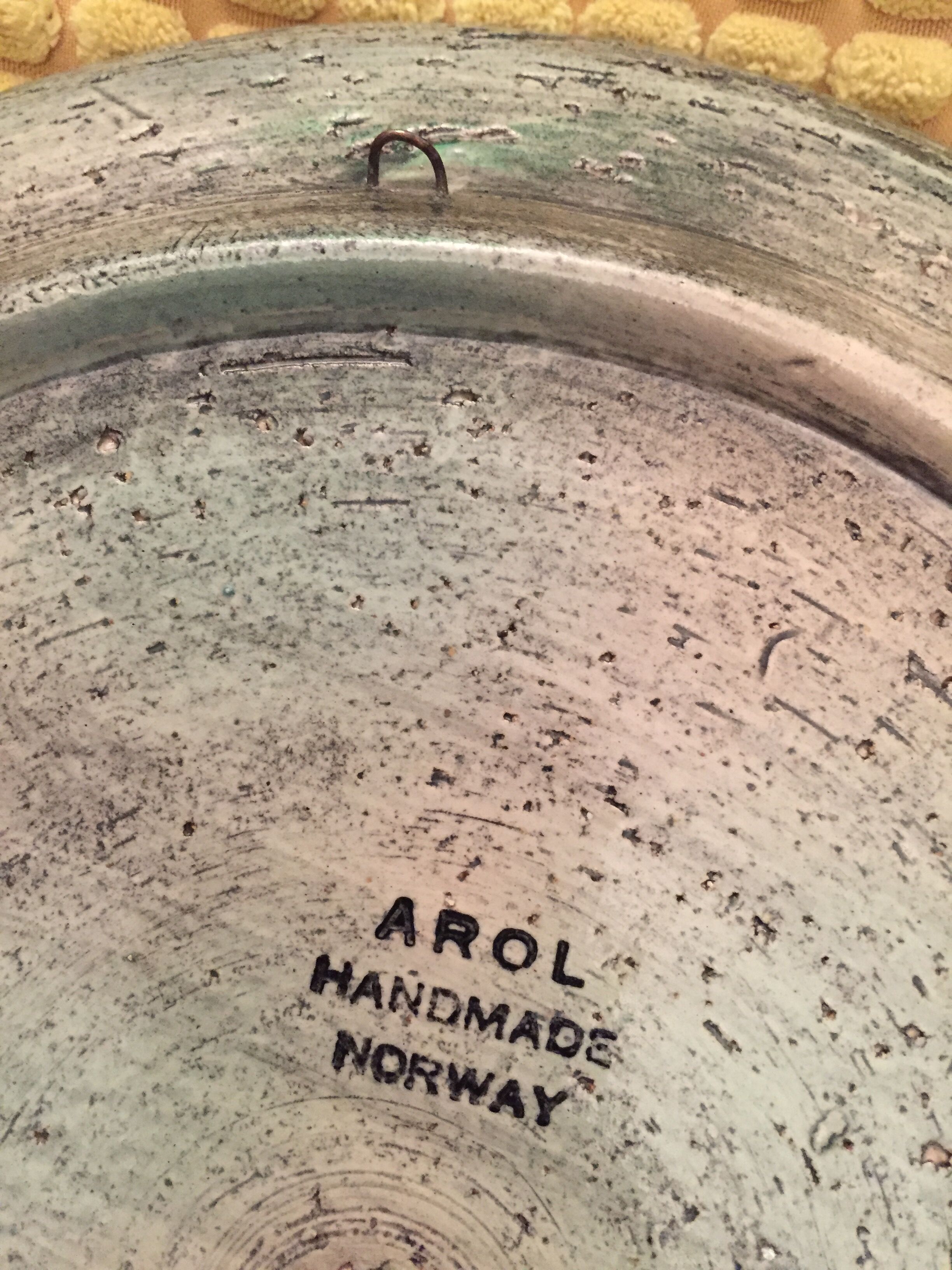 Scandinavian ceramic plate Pottery Arol Norway