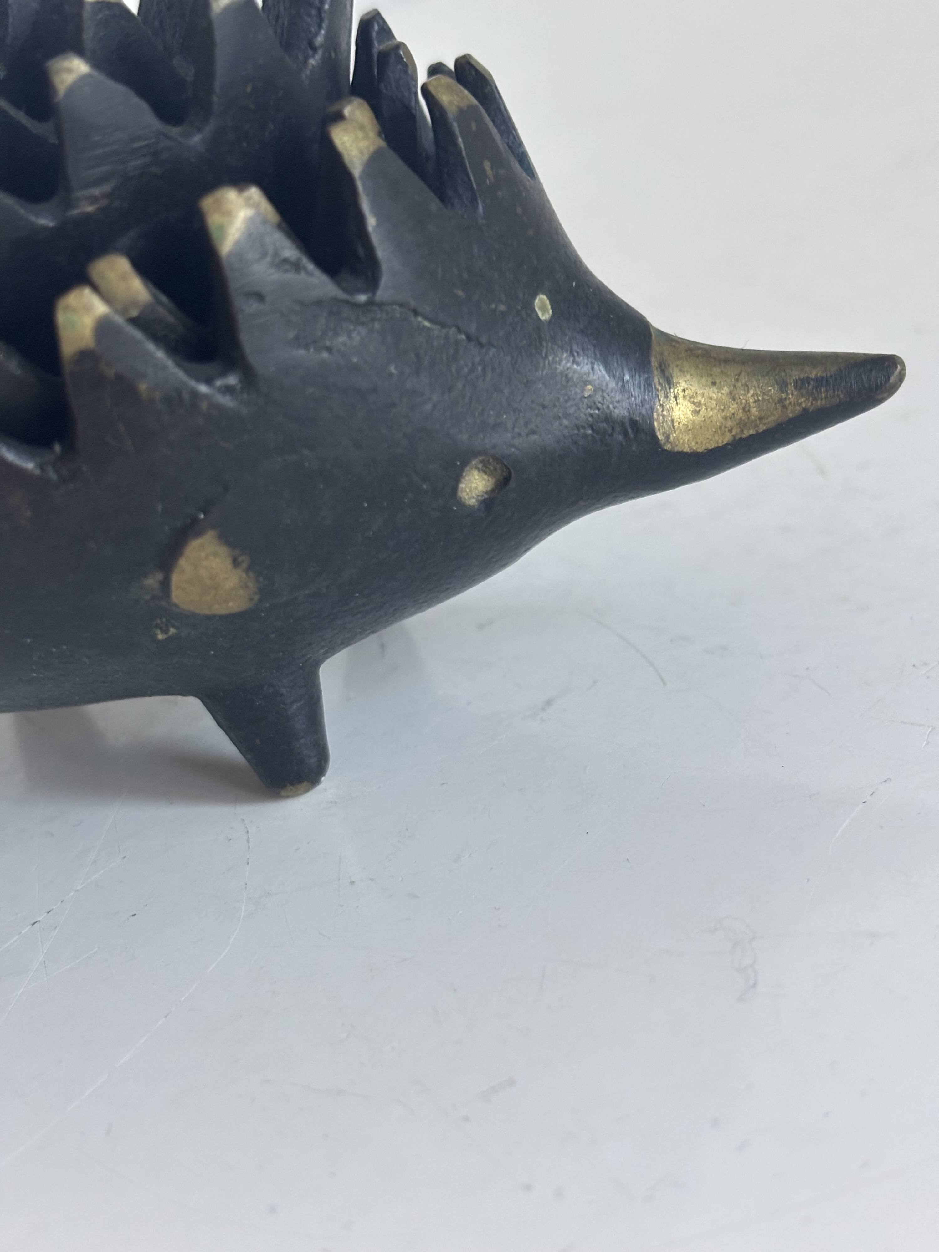 Vintage 1950 hedgehog ashtrays by Walter Bosse for Hertha Baller
