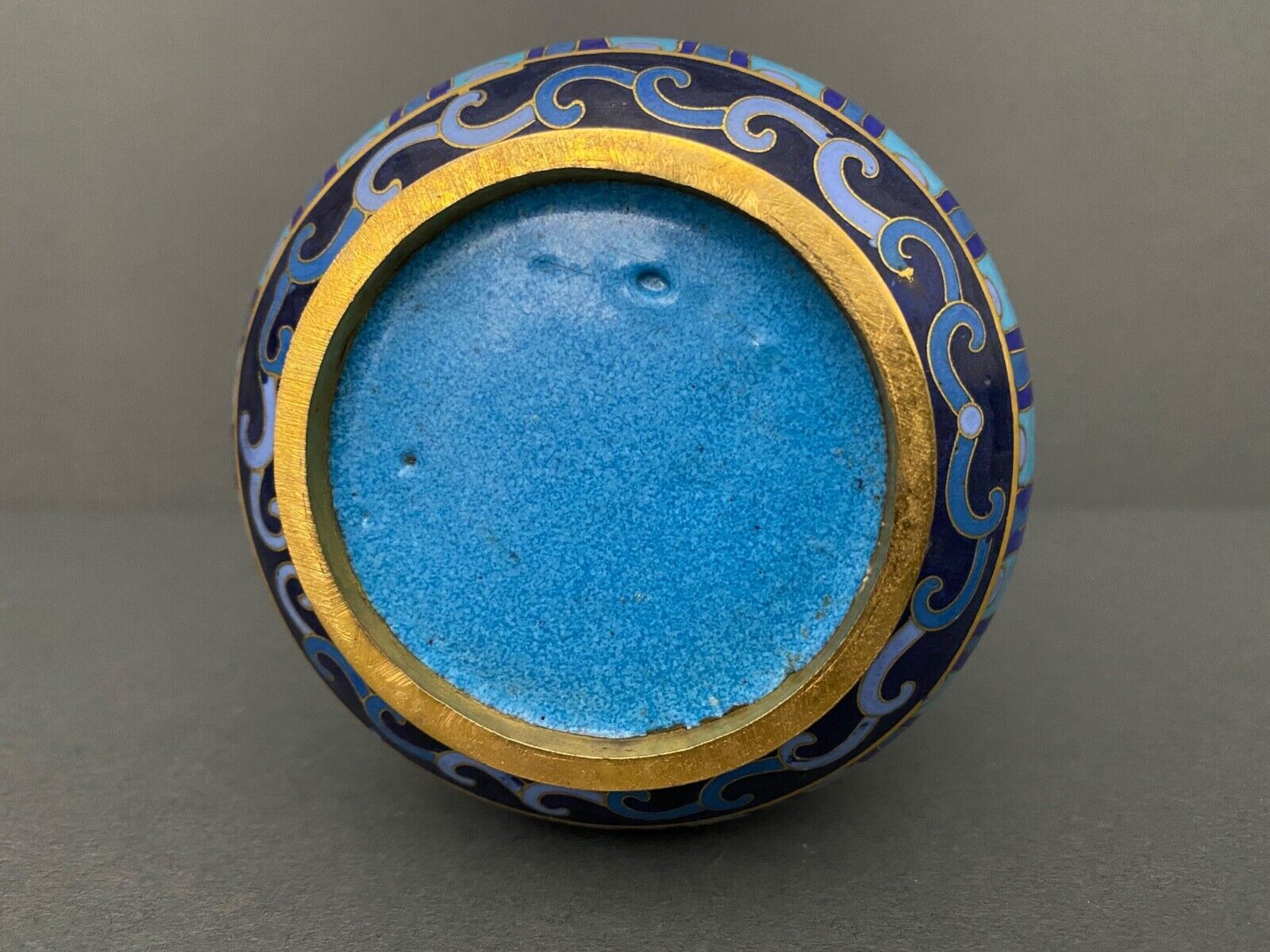 Vase roll china cloisonné mid-twentieth floral decoration