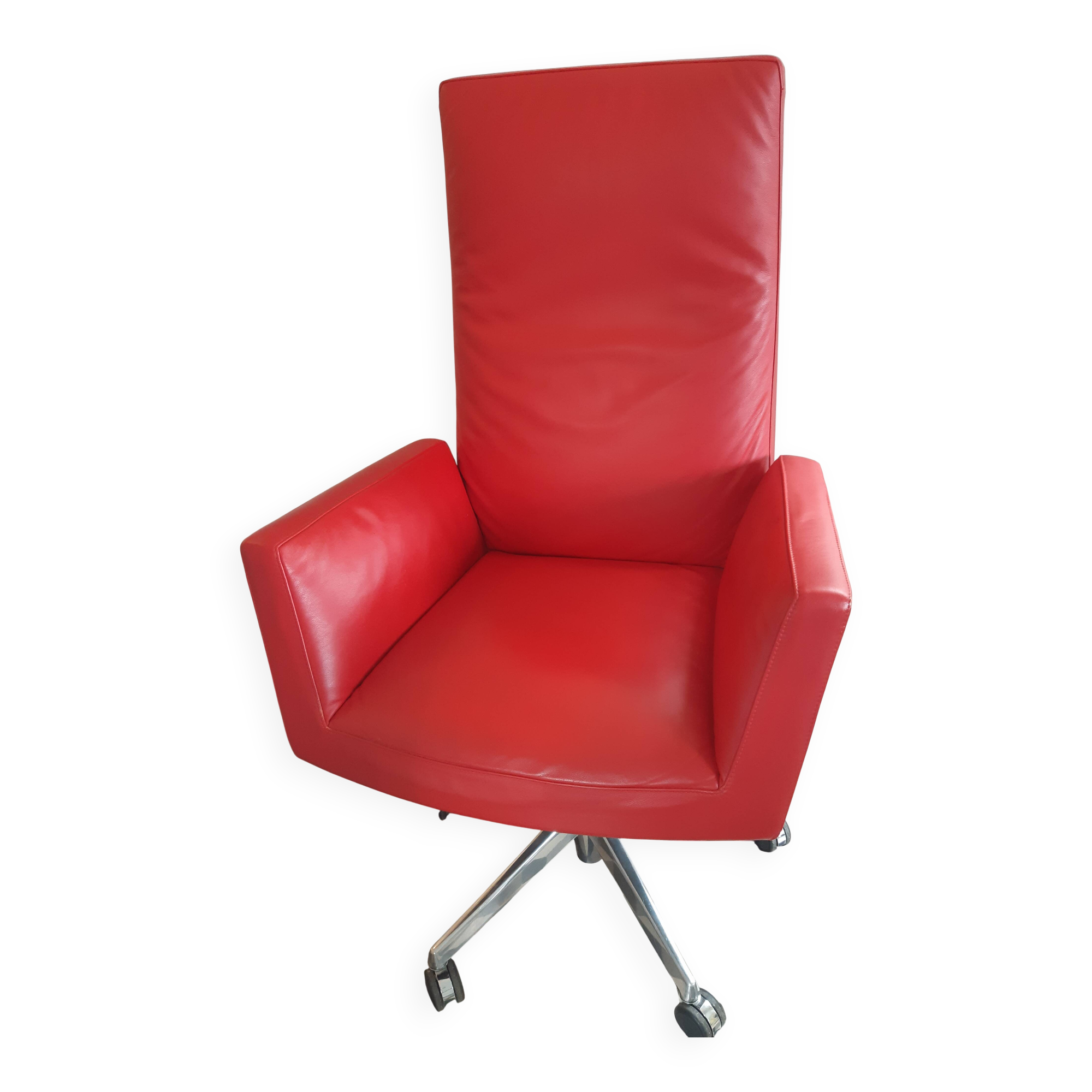 Poltrona Frau Chancellor President red office chair with wheels