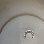 Set de 4 assiettes octogonales perles Creil & Montereau 19e