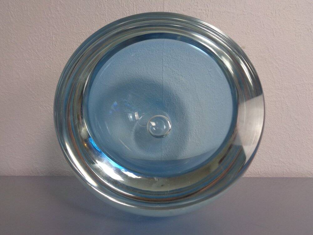 Large Sommerso Murano Glass Bowl by Flavio Poli, 1960s