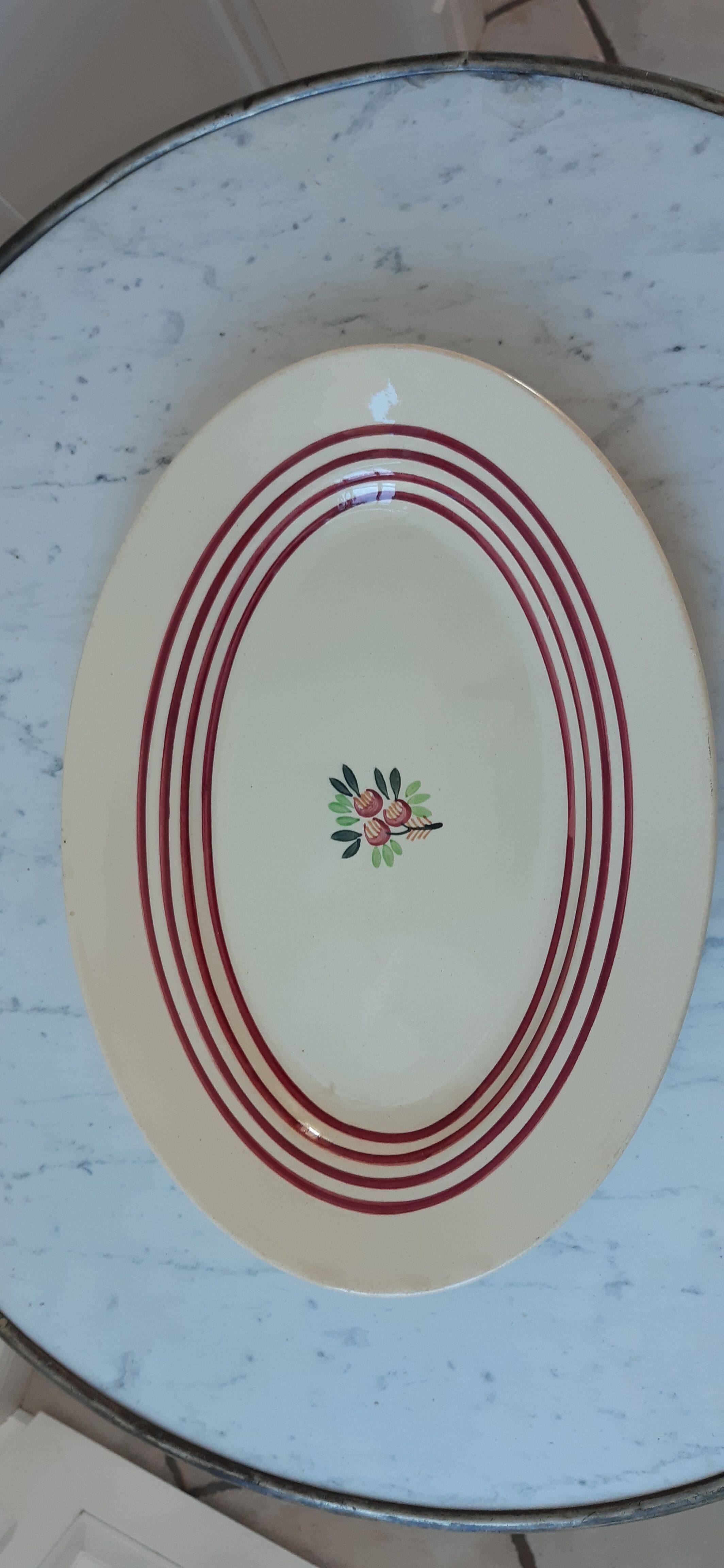 Flat oval Gien years 40-50