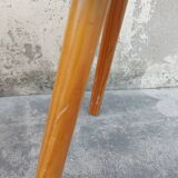 Pair of vintage pine tripod stools