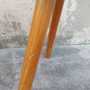 Pair of vintage pine tripod stools