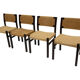 Vintage dining room chairs with papercord seat / 1970 design