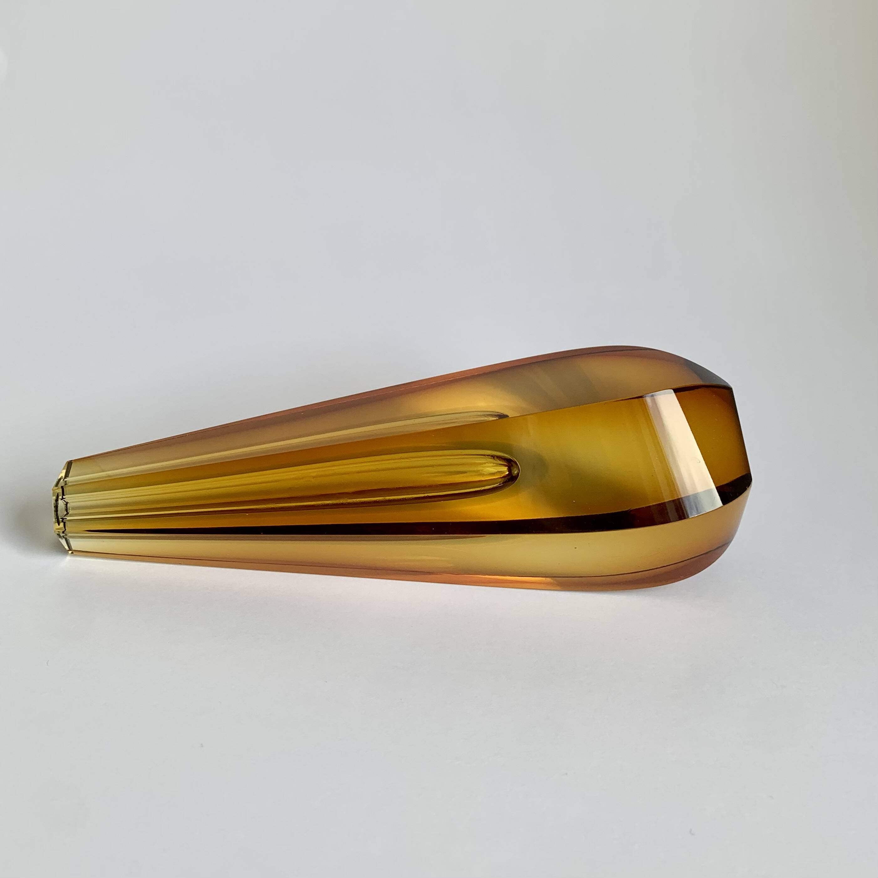 Glass Vase by P.Hlava for Exbor Czech, 1960s