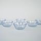 Set of glass bowls, Italian design, 1970s, made in Italy
