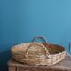 Round wicker tray basket