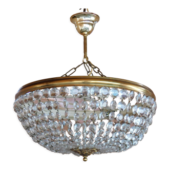 Lustre plafonnier pampilles