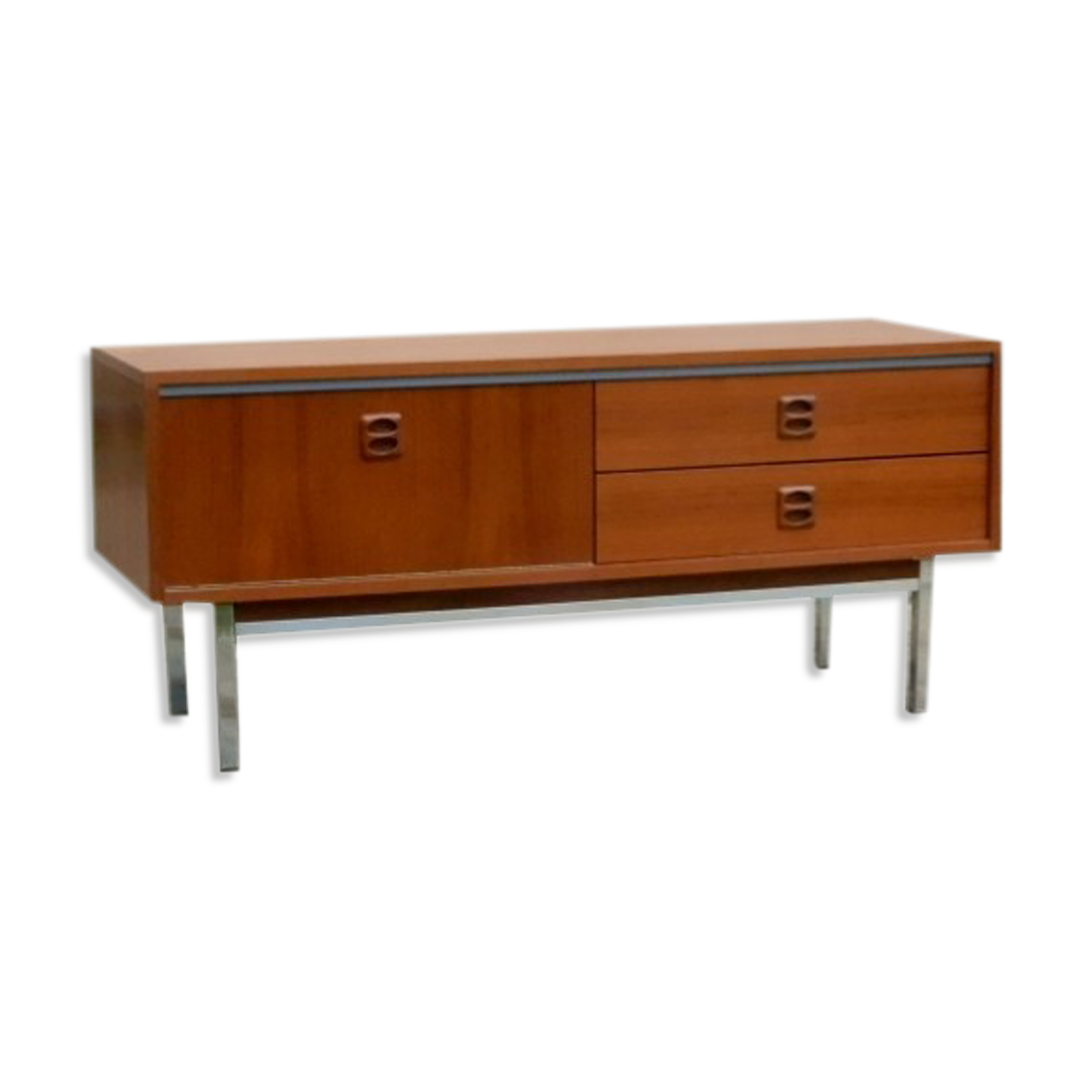 Enfilade furniture low tv hi design in teak 1980s