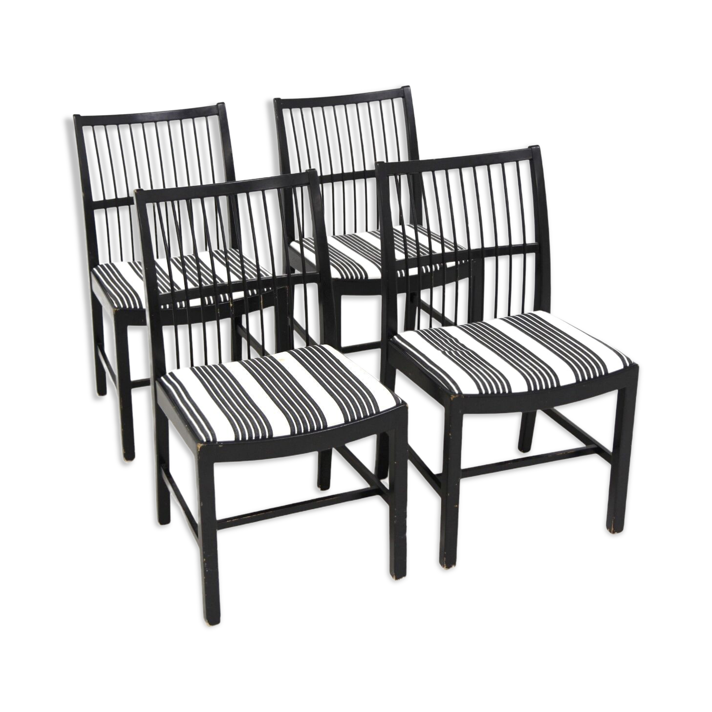 Set de 4 chaises en hêtre, Suède, 1960