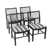 Set of 4 beech chairs, Sweden, 1960