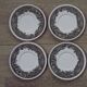 Set of 4 Saucers Quality Retired Villeroy &Boch Black/ White Anjou Design 4655
