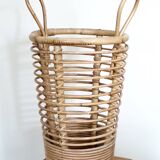 Bamboo and rattan umbrella stand, 1950s