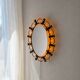 Hillebrand illuminated wall mirror wrought iron 1980s