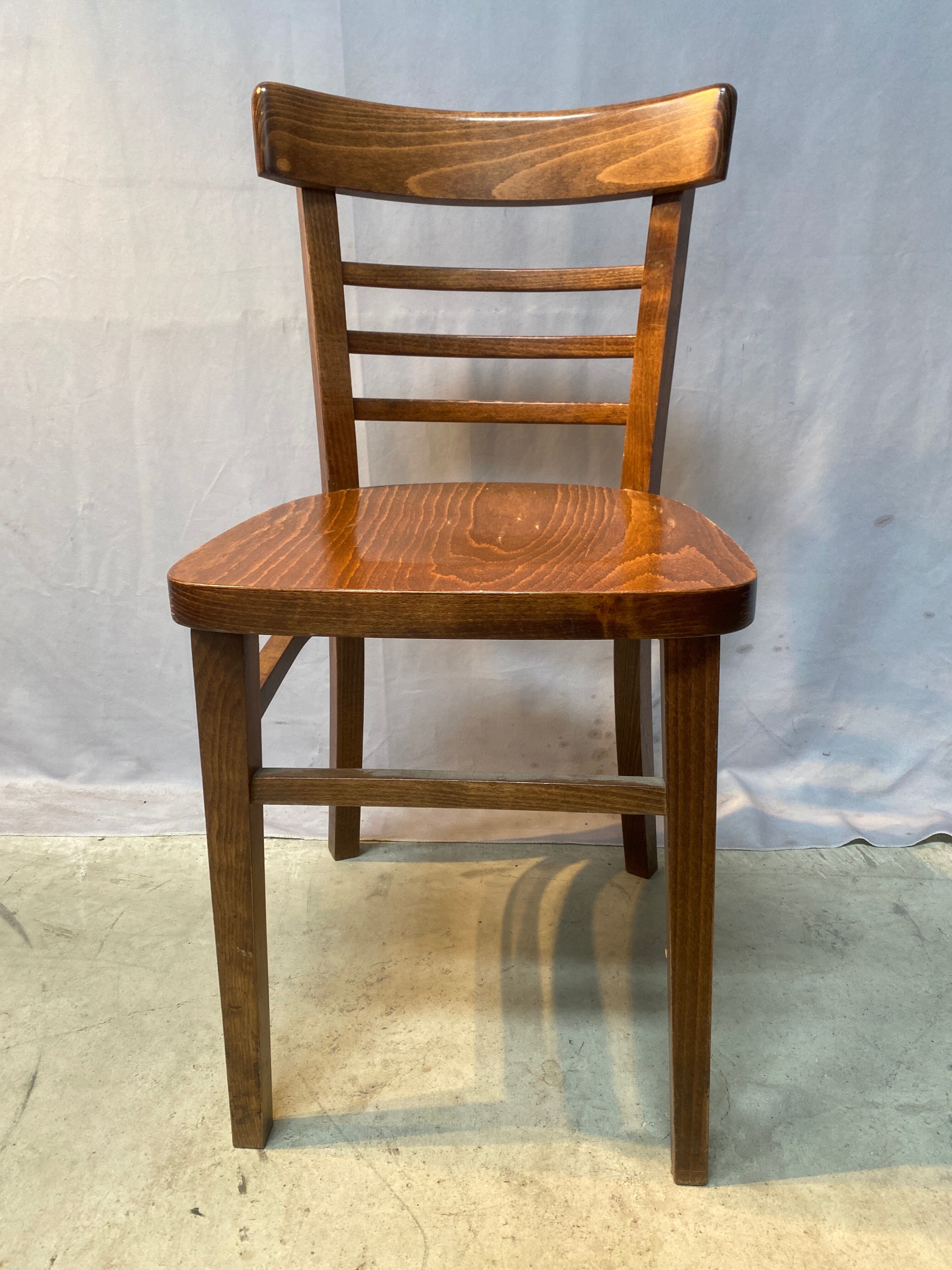 Set of 6 wooden bar chairs