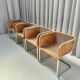 Set of 4 cantilever wicker chairs, attributed to Harvey Probber, USA, 1970s.