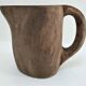 Solid wood pitcher patinated brutalist 60s
