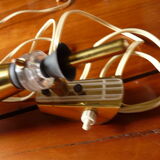 applique torchère vintage laiton et plexiglas avec interupteur