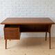 Gunnar Nielsen Teak Desk for Tibergaard, 1960s.