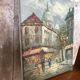 Old painting caroline burnett view of paris sacred heart oil on canvas