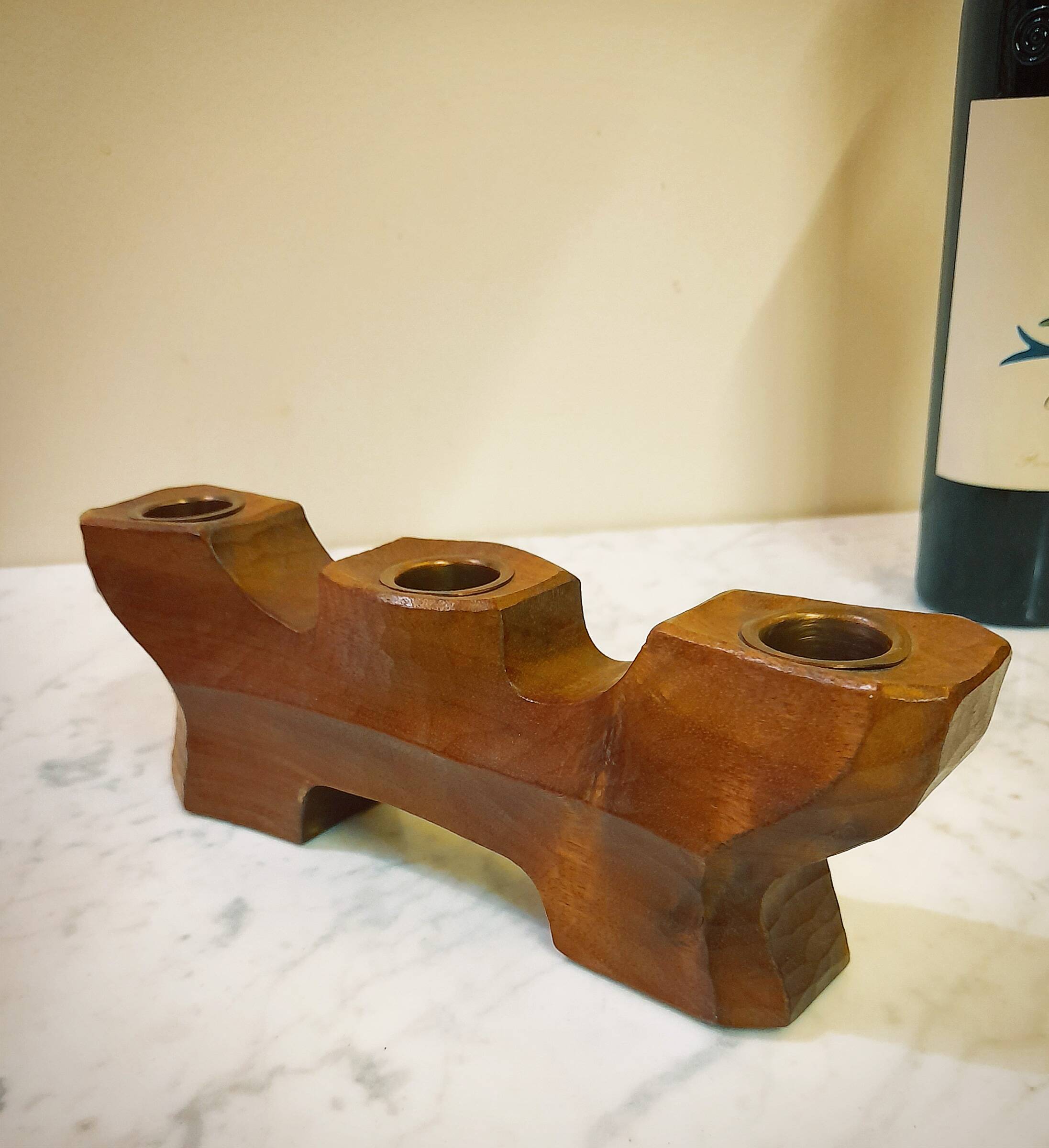 Reversible Anthroposophical Candle Holder in Lemon Tree, Dornach School