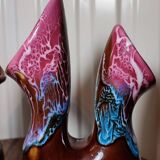 Pair of double Vallauris vases