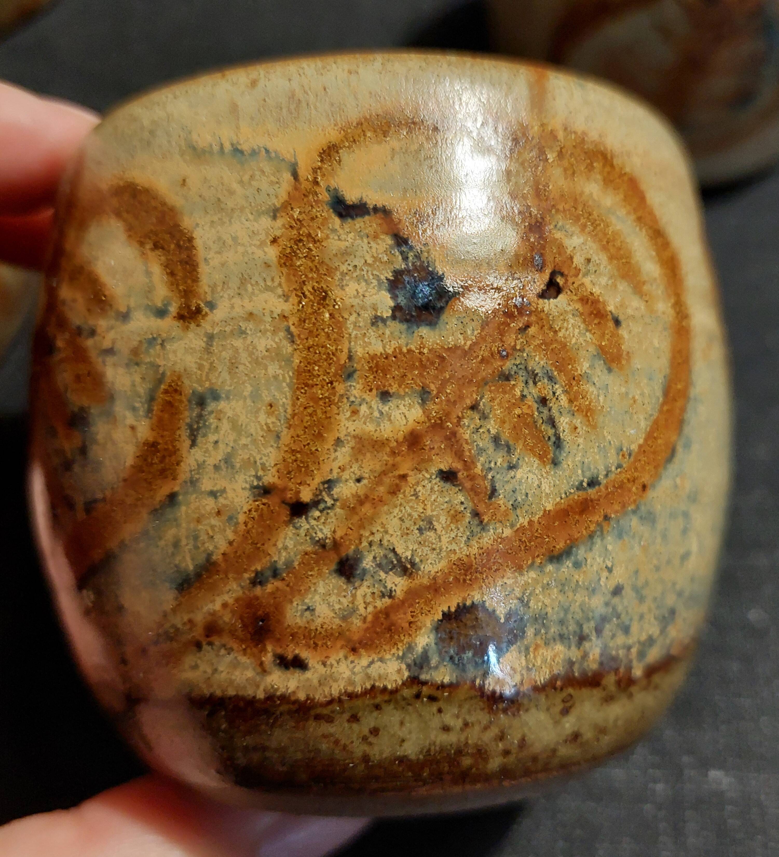 20th century ceramic tea service signed Jean Claude Seris