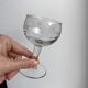 Set of 8 crystal wine glasses engraved 40-50s