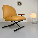 Fauteuil cuir design Jean Nouvel Pour Poltrona Frau fin 90 vintage