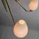 Mid-century Italian opaline glass chandelier