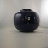 Ball vase, Sèvres porcelain. Blue and gold