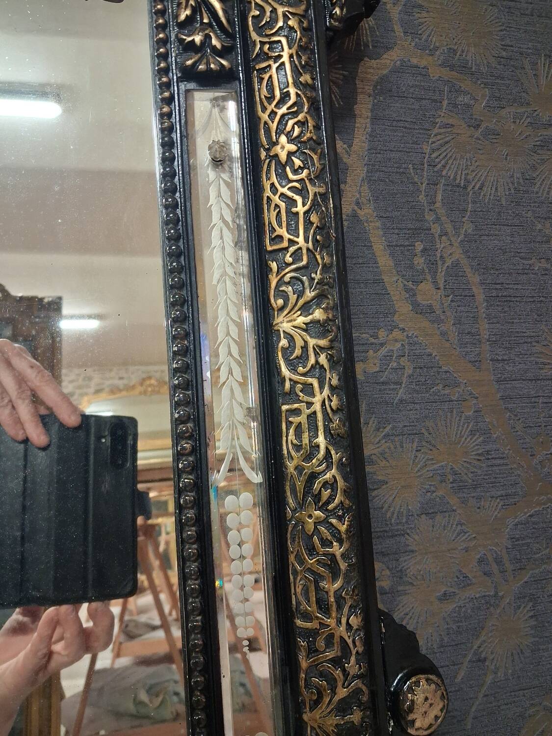 Mirror from the Napoleon III era, 124 x 83