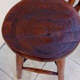 Pair of vintage brutalist high stools