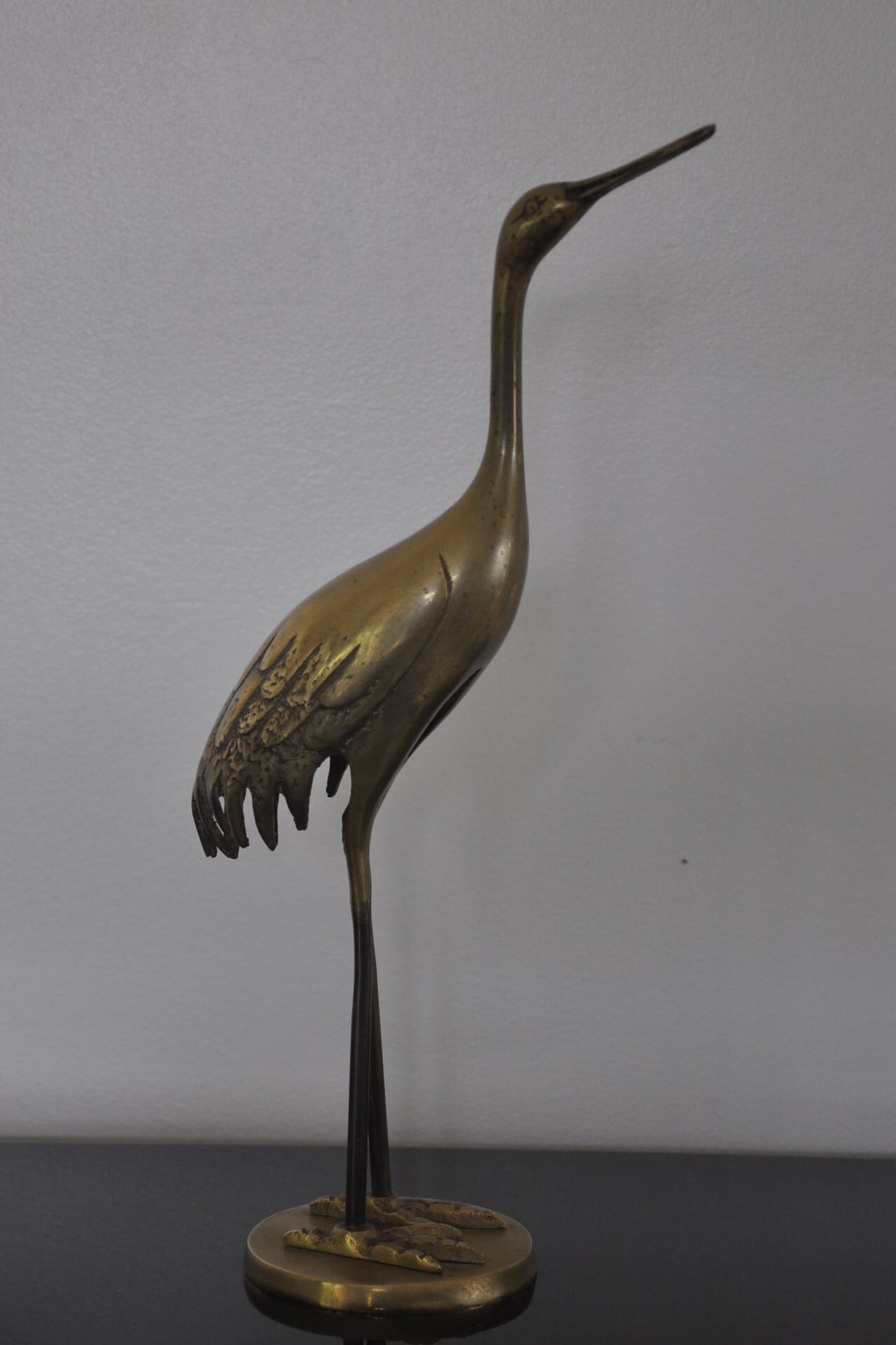 Vintage bronze statue wader