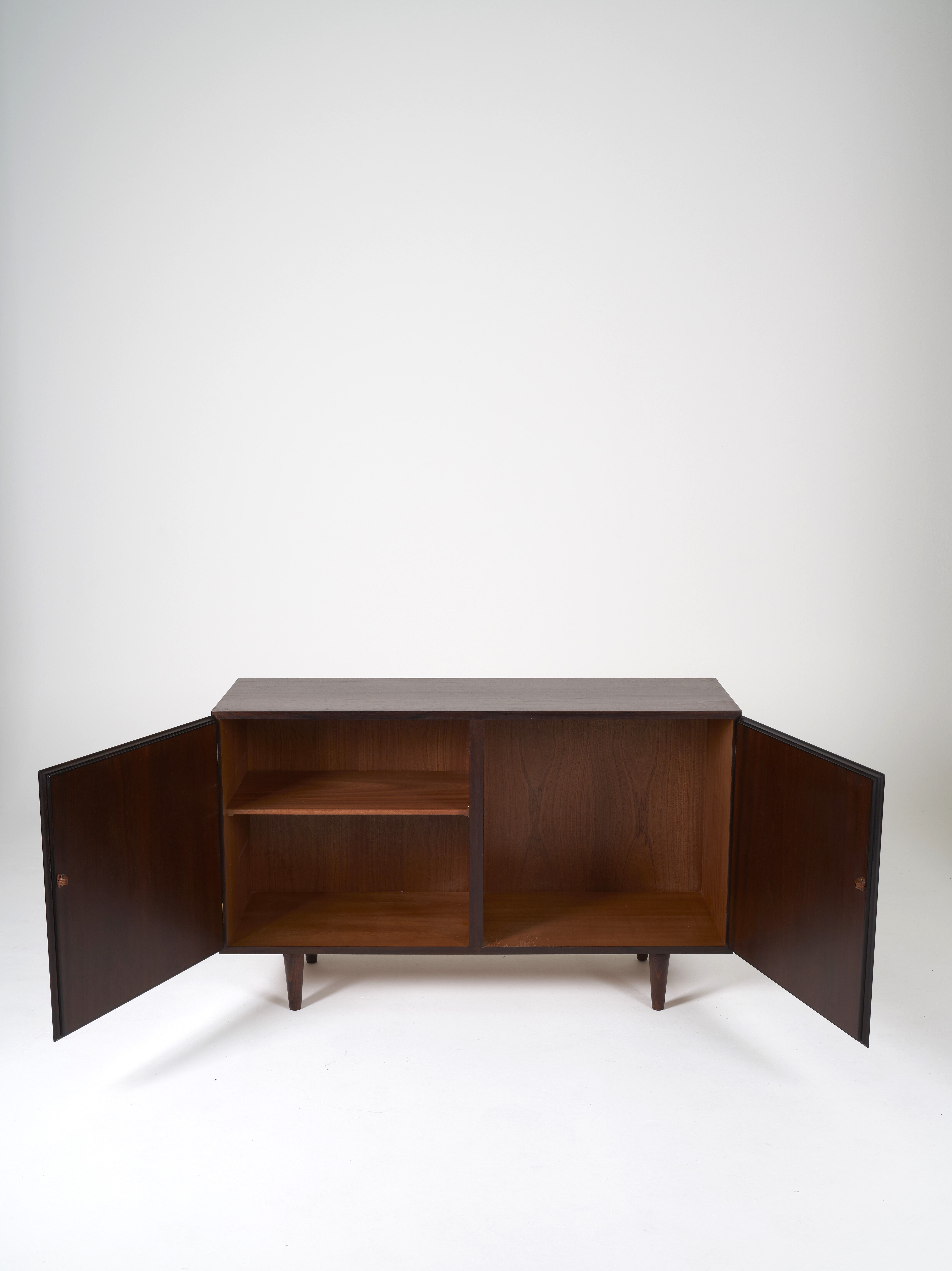 Pair of Scandinavian rosewood sideboards Omann Jun 1960s