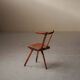 Small alpine chair in solid pine, folk art, early 20th century.