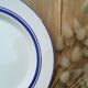 Assiettes plates liserés bleus Quadrifoglio