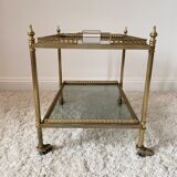 Brass and smoked glass dessert 60s