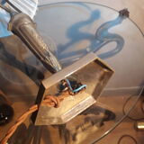 Large silver bronze lamp 1900 art nouveau with its ce standard electric day offal