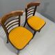 Pair of dining chairs by INTERIER n. p. Praha, wooden dining seating, 1974