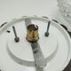 Ceiling lamp glass diamond tip and brass 70's